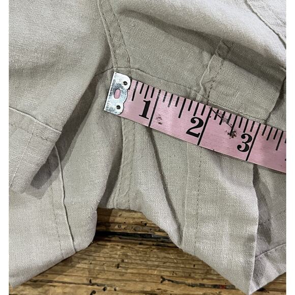 Gap Women’s Size 4 Beige Aubrey Linen/Cotton Short W/ Pockets - Picture 5 of 7